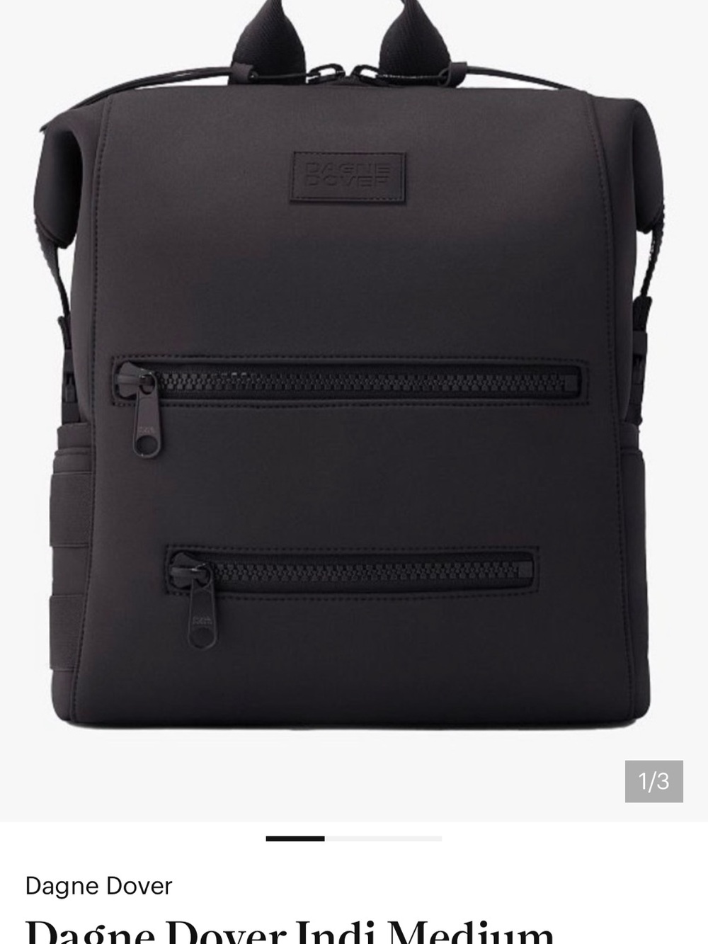Dagne Dover Indi Medium Backpack Diaper Bag Black